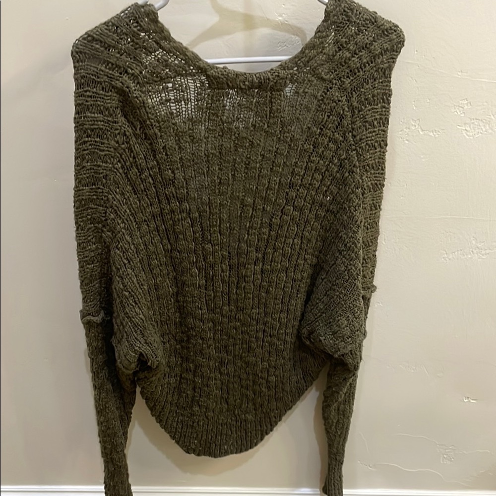 Free People Green Chunky Knit Cardigan - Picture 3 of 3
